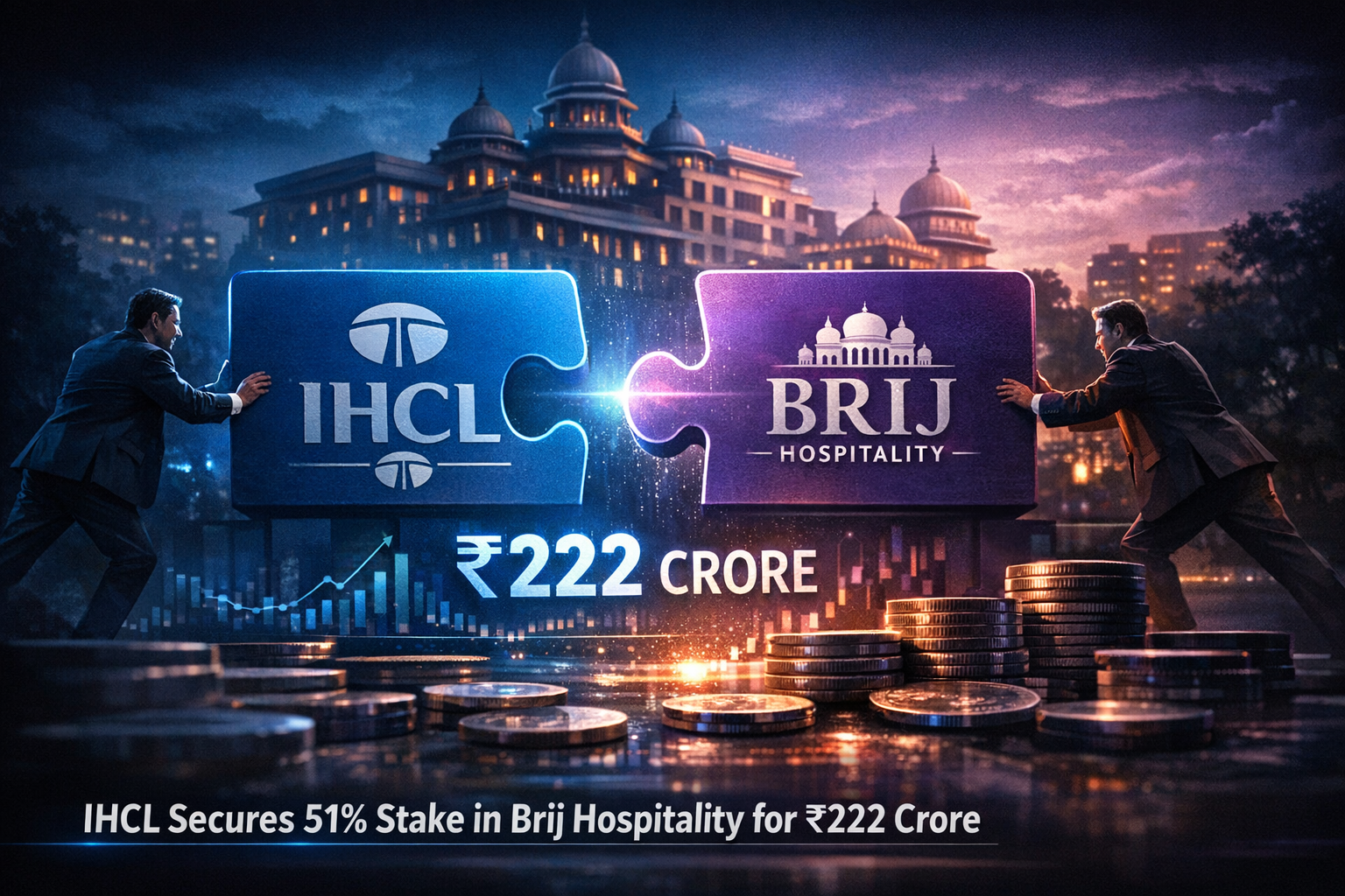 IHCL Secures 51% Stake in Brij Hospitality for ₹222 Crore